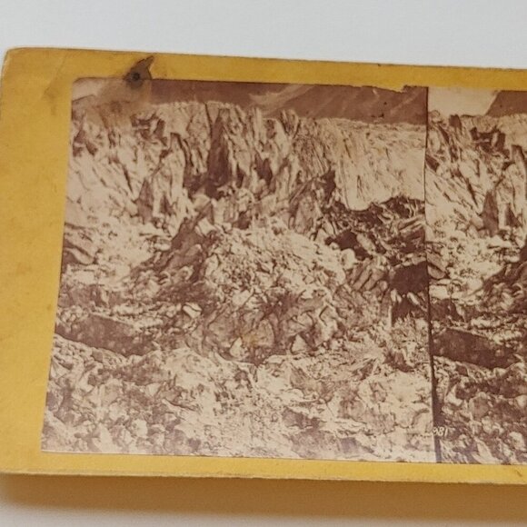 ANTIQUE Stereograph Card Almer Glacier, West Coast New Zealand - Picture 2 of 4